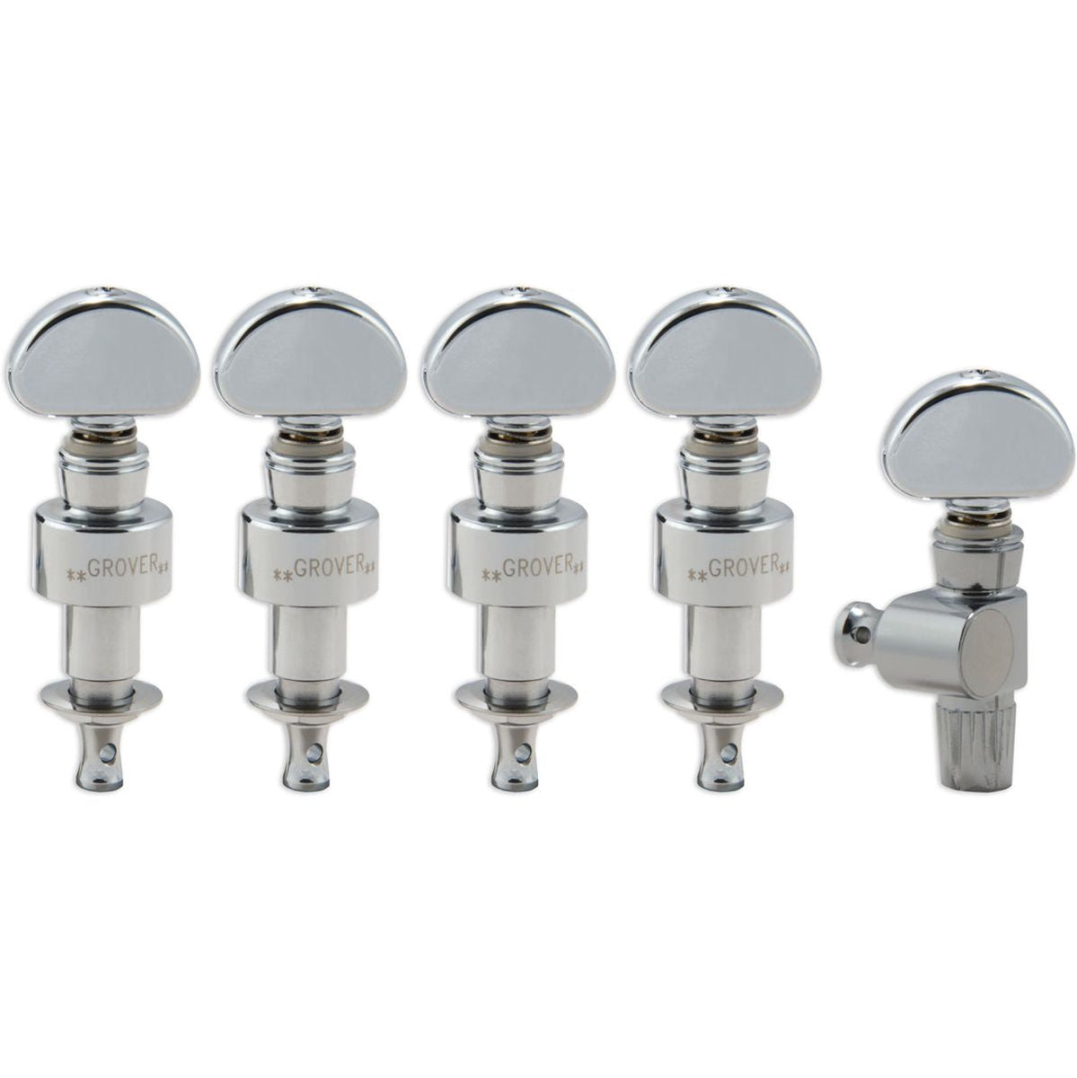 Grover Set Of 5 Banjo Pegs Chrome