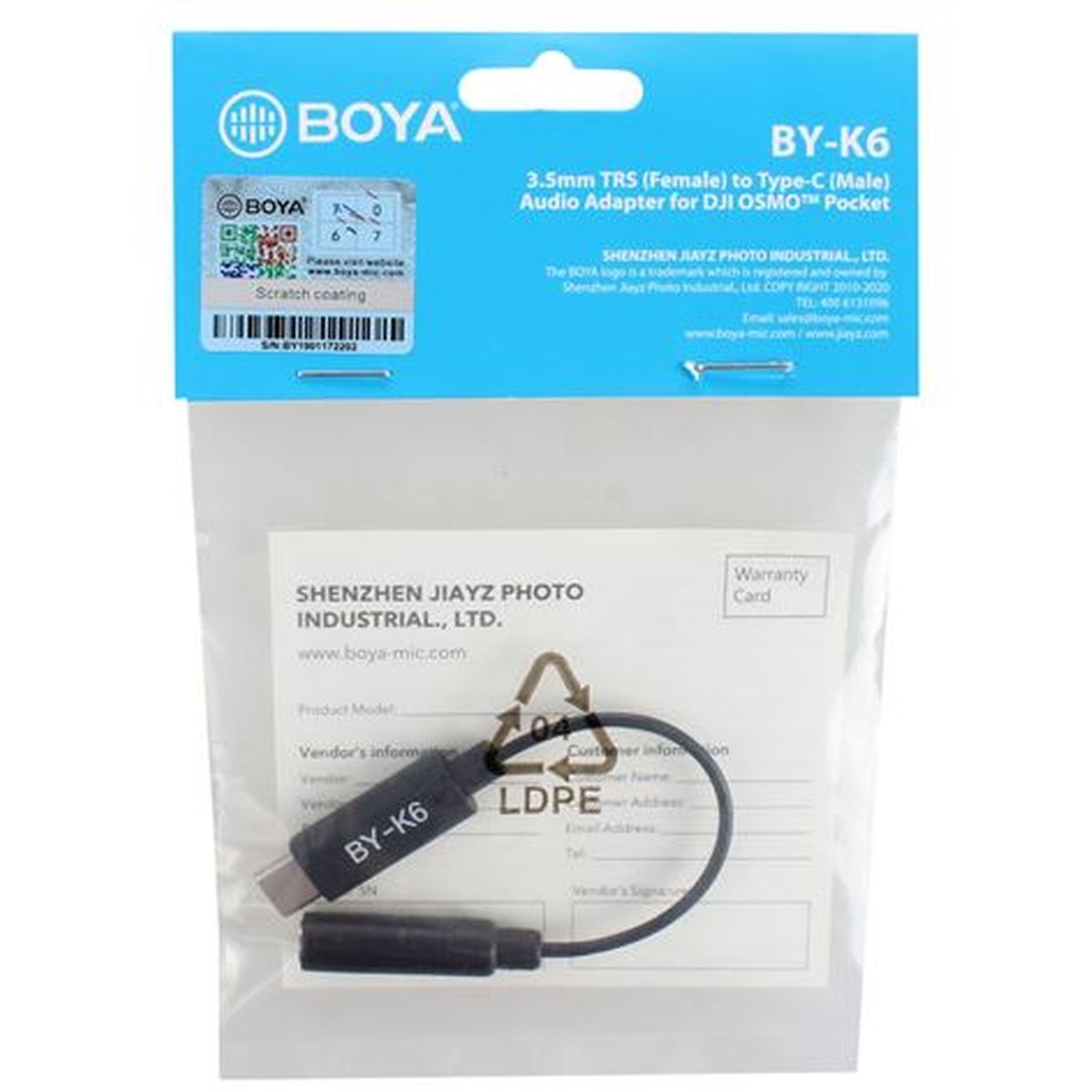 Boya Universal Adapter BY-K6 For DJI Osmo Pocket