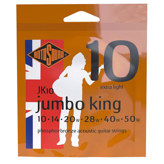 Rotosound JK10 Roto Jumbo King string set acoustic guitar strings 10-50