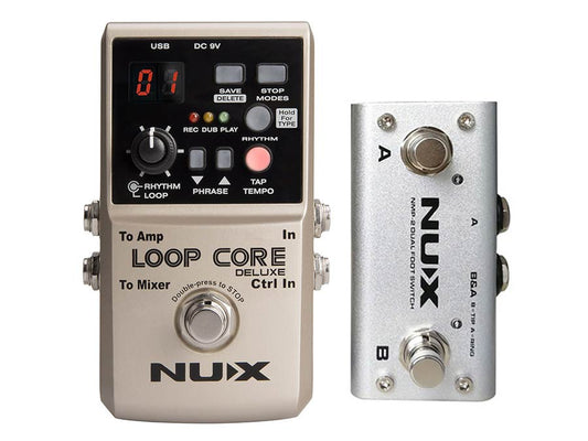NUX LOOPCDLX/8 Core Series loop pedal bundle LOOP CORE DELUXE