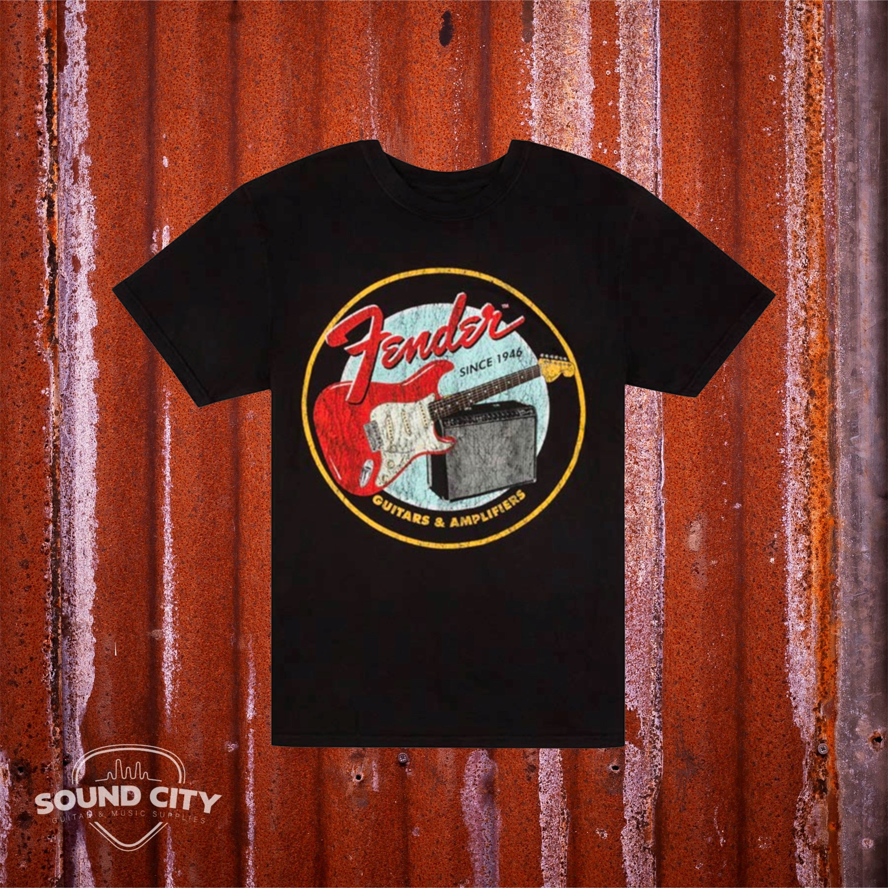 Fender Clothing 1946 guitars & amplifiers t-shirt