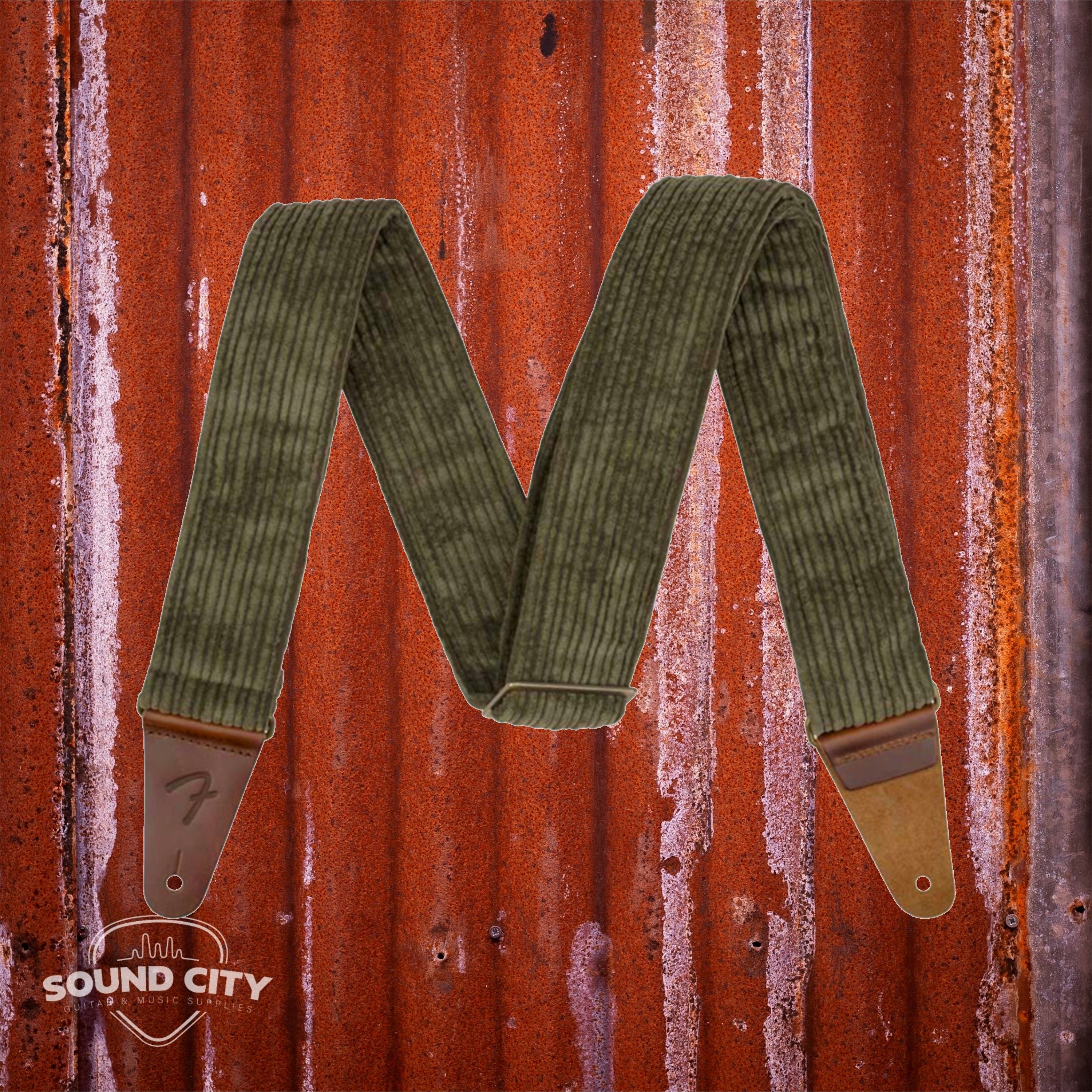 Fender Corduroy Guitar Strap - Olive