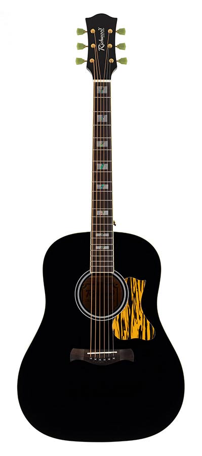 Richwood HSDS-42-BK Black Heritage Series Handmade Dreadnought Westerngitaar