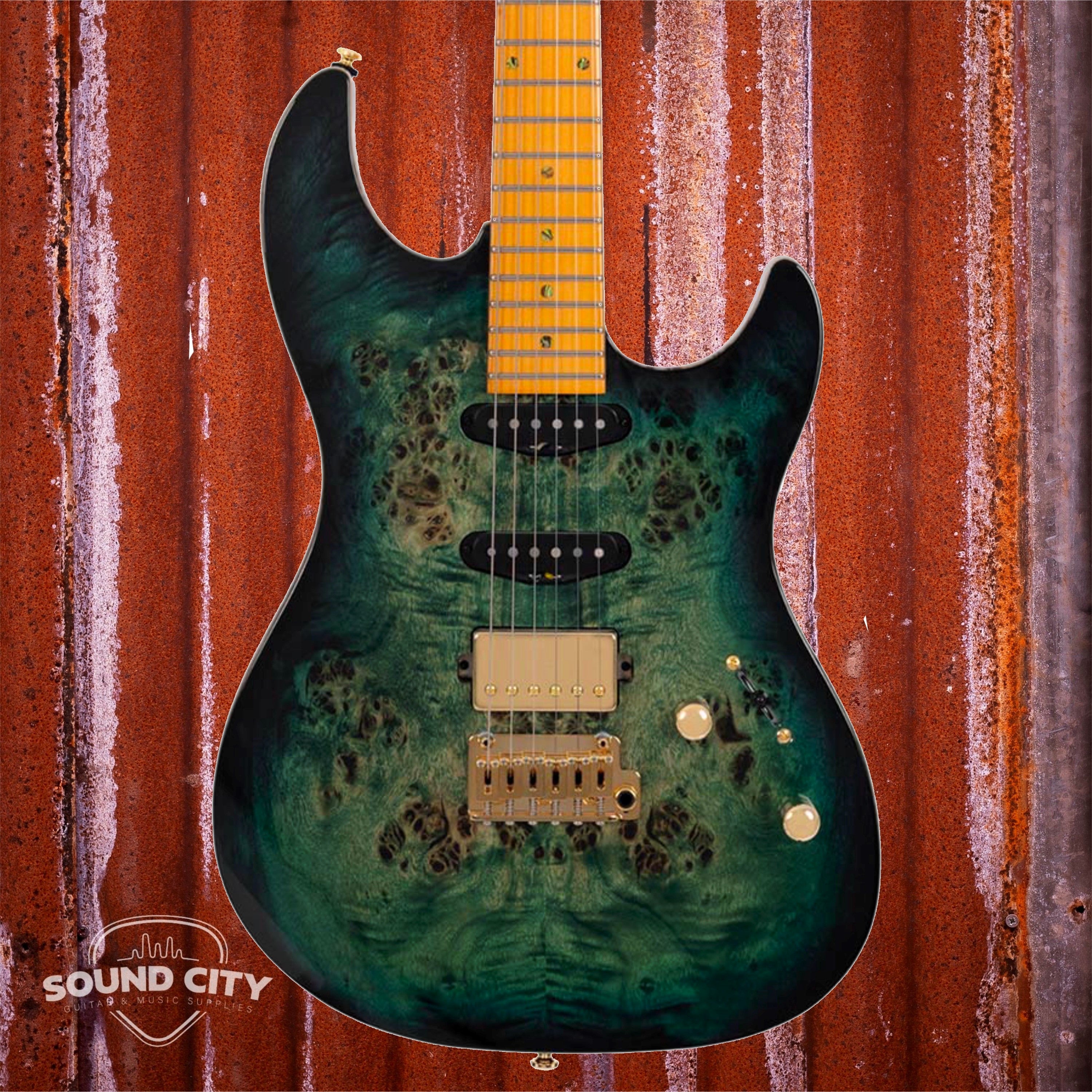 Sire Guitars S10 HSS/TGR Transparent Green Elektrische gitaar