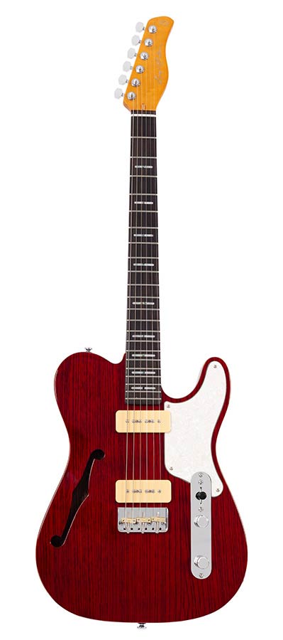 Sire Guitars T7TM/STR See Through Red Thinline Elektrische gitaar