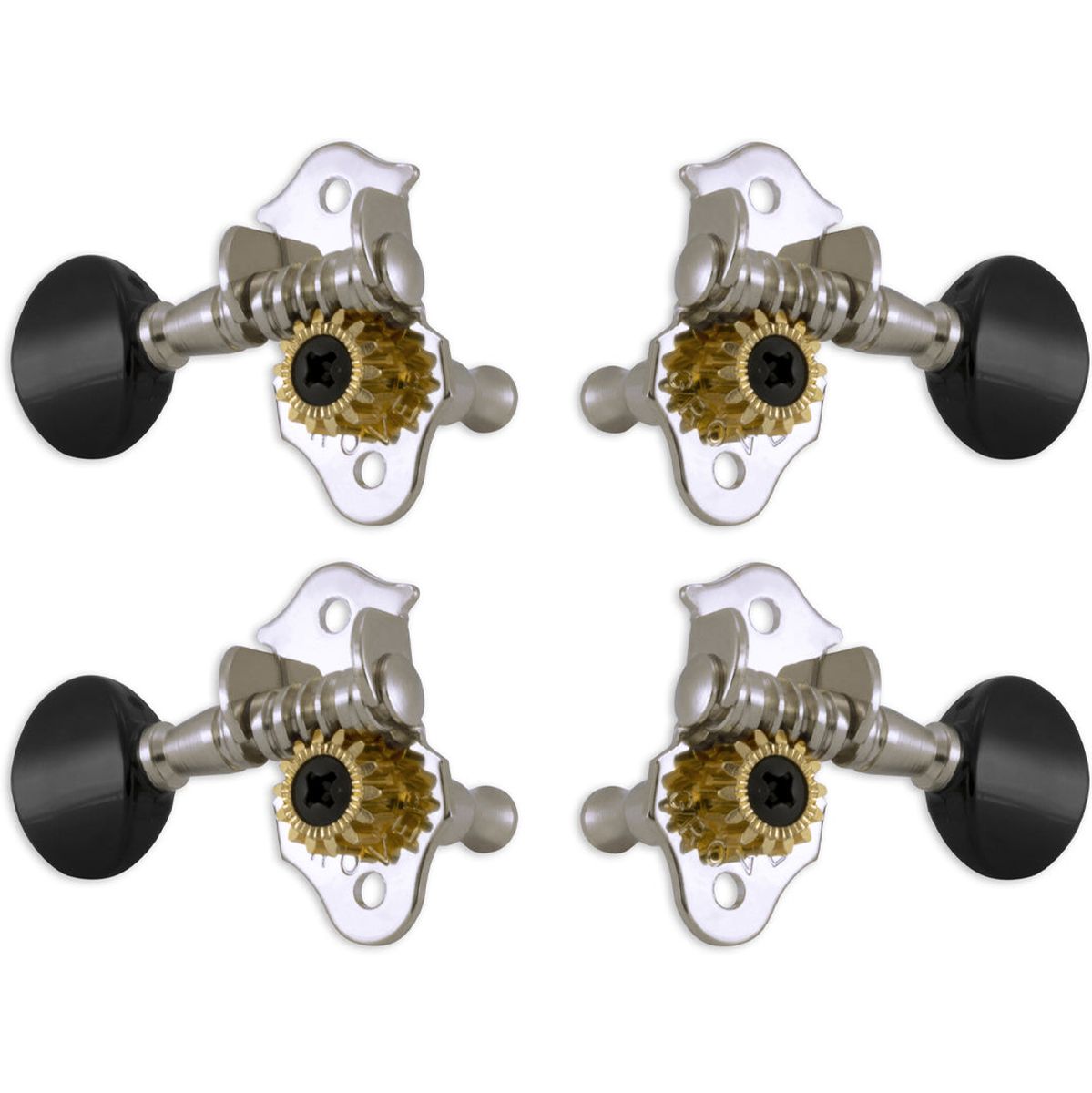 Grover Sta Tite Uke Machine Heads Chromeblack