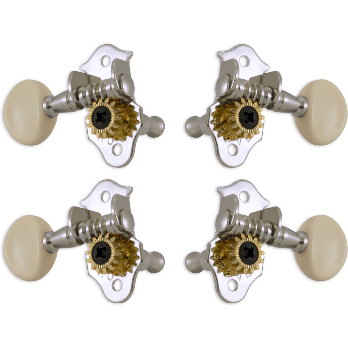 Grover Sta Tite Uke Machine Heads Chromewhite