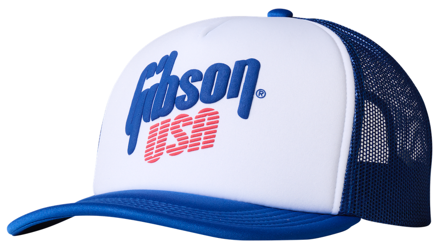 Gibson Trucker Cap, Vintage Blue & White