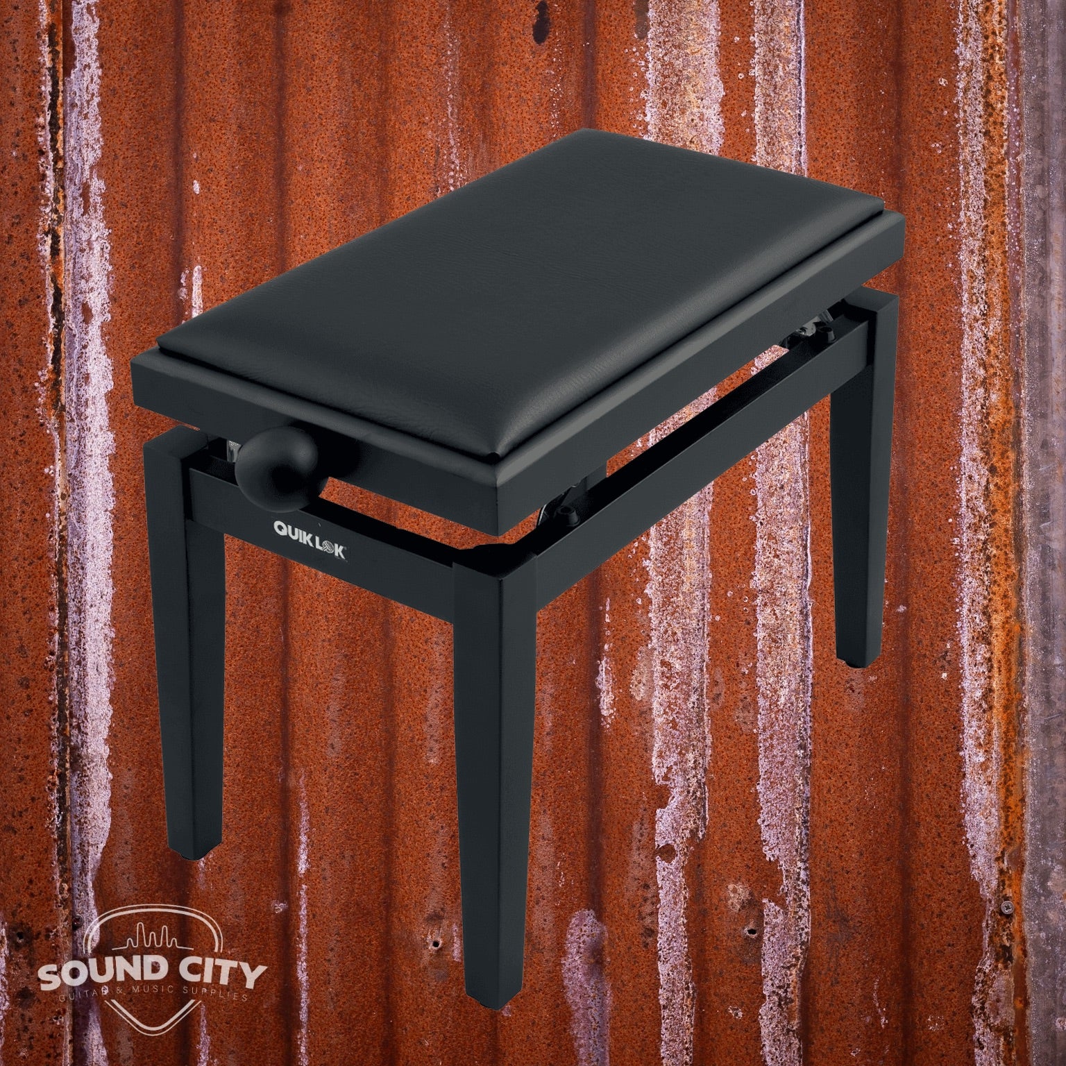 Quiklok PB100BKS Pianobank luxe houten zitting