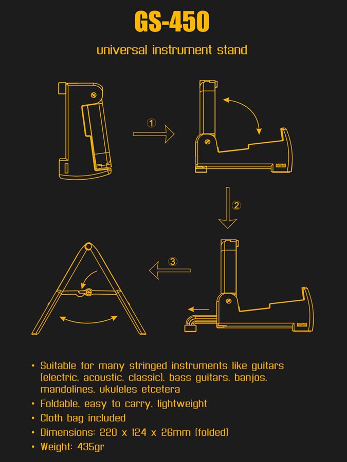 Boston GS-450 Opvouwbare gitaarstander
