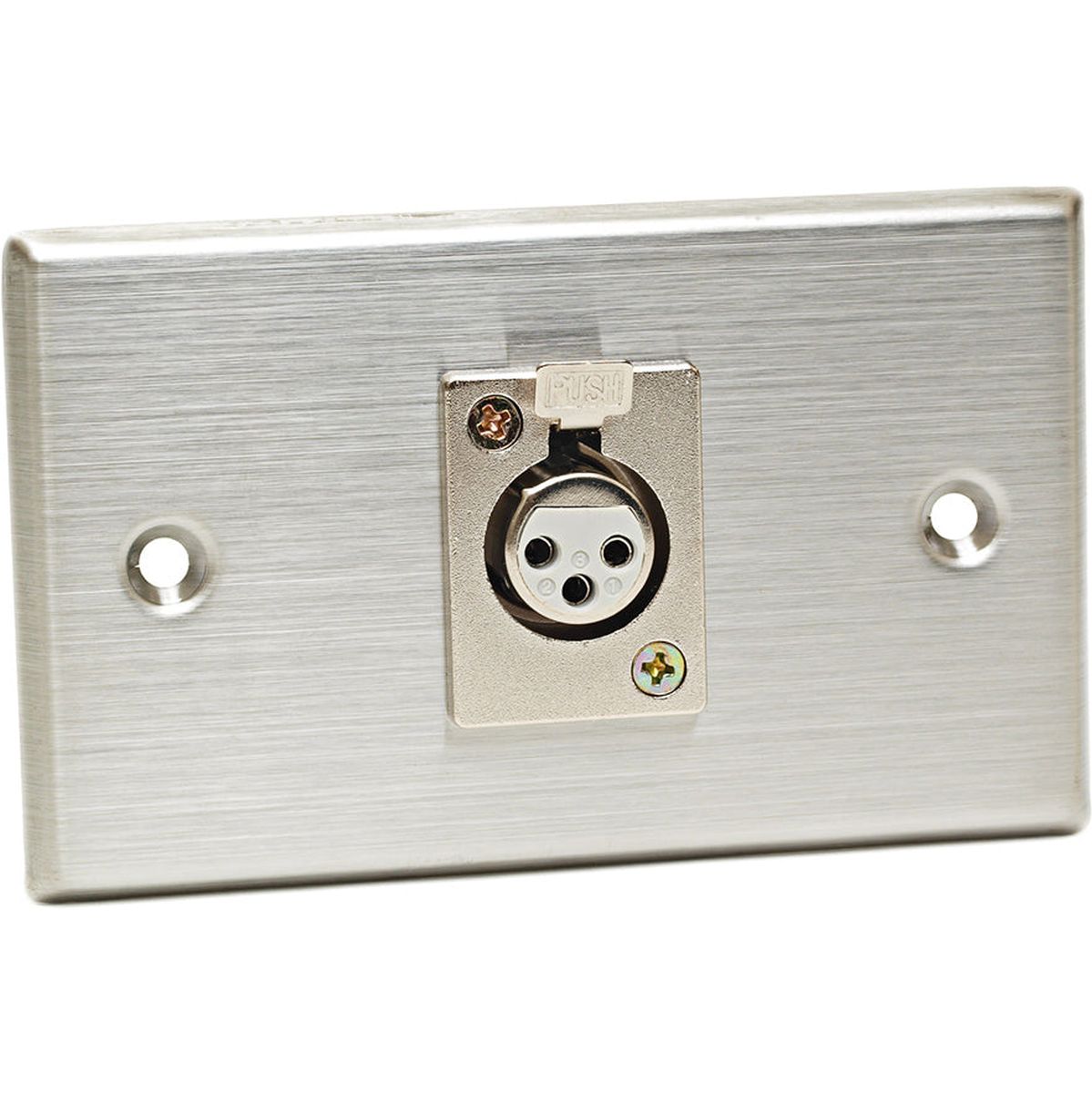 CAD Single Gang Stainless Plate w/ XLR-F