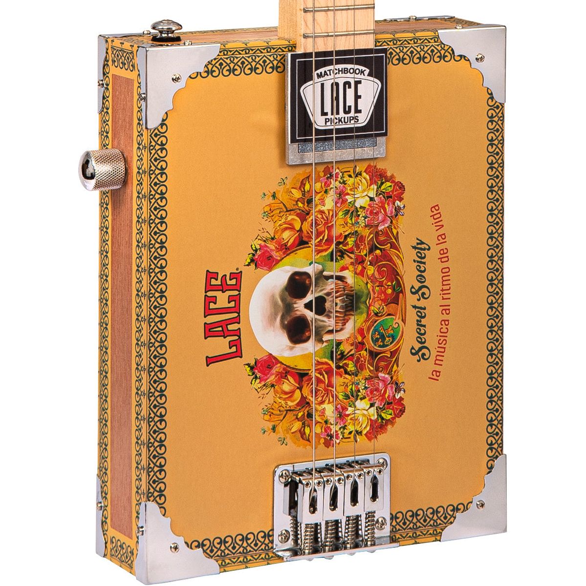Lace Electric Cigar Box Guitar - Secret Society - 4 String