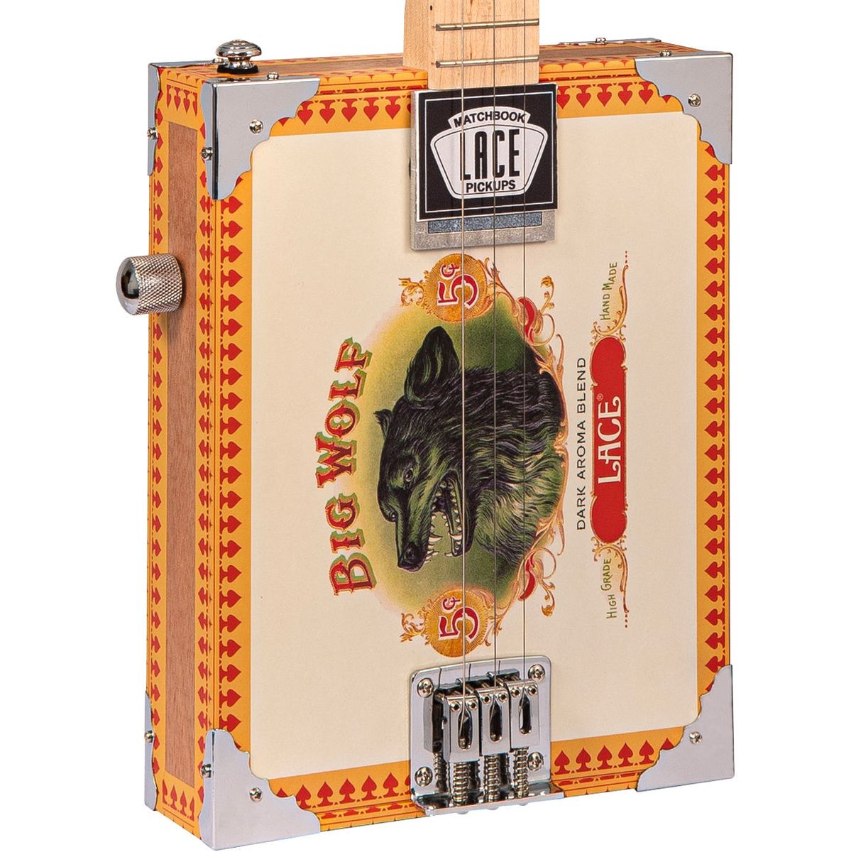 Lace Electric Cigar Box Guitar - Big Wolf - 3 String