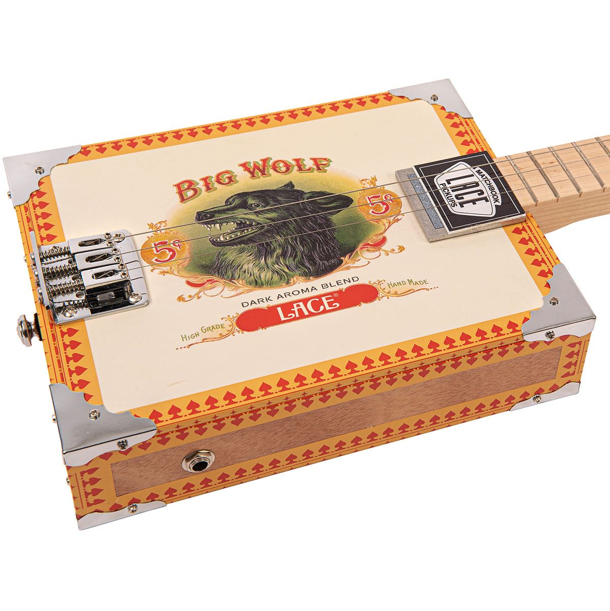 Lace Electric Cigar Box Guitar - Big Wolf - 3 String