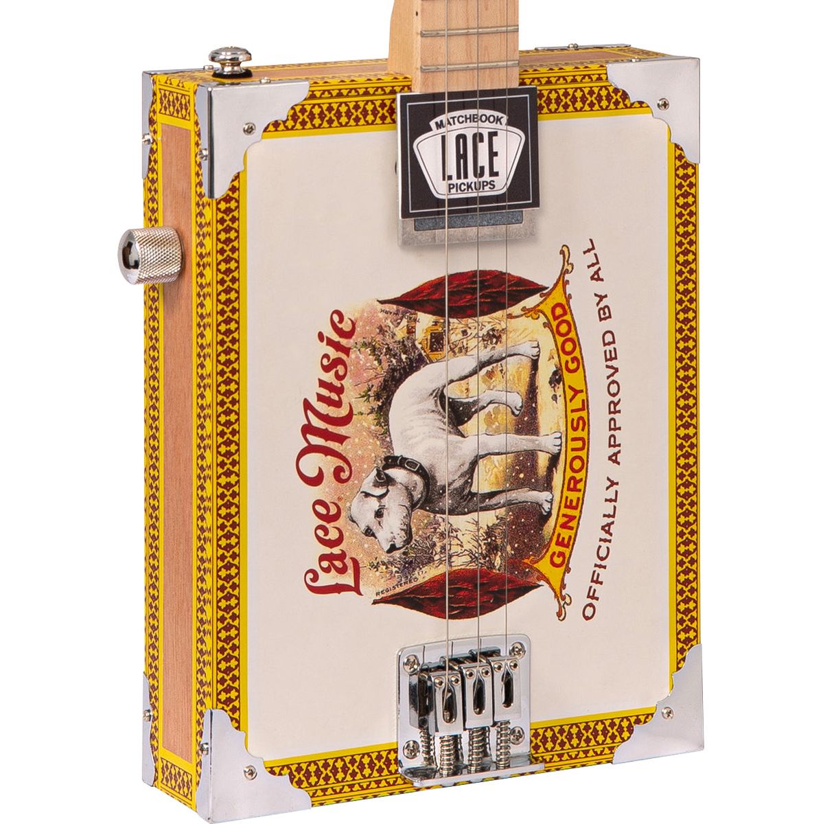 Lace Electric Cigar Box Guitar - Pero Pup - 3 String