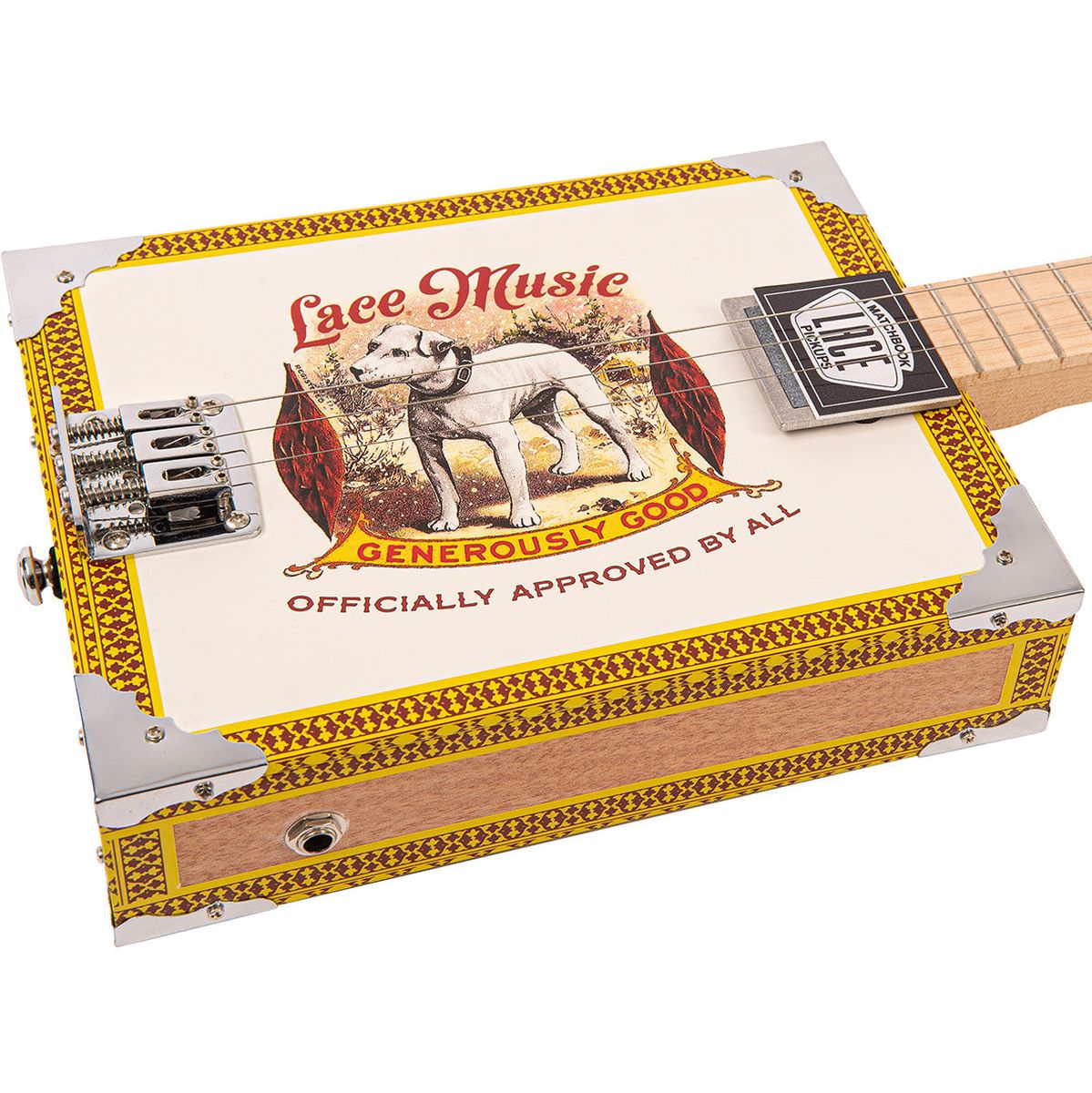 Lace Electric Cigar Box Guitar - Pero Pup - 3 String