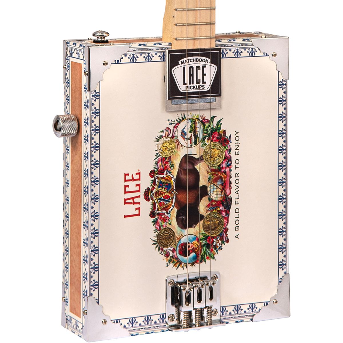 Lace Electric Cigar Box Guitar - Buffalo Bill - 3 String
