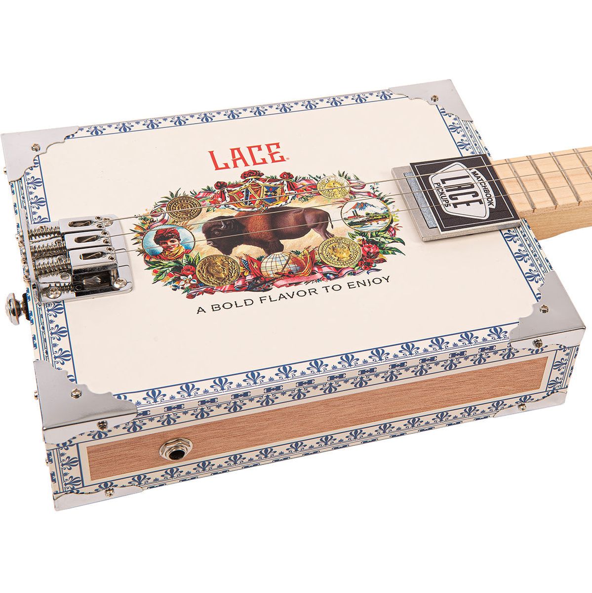 Lace Electric Cigar Box Guitar - Buffalo Bill - 3 String
