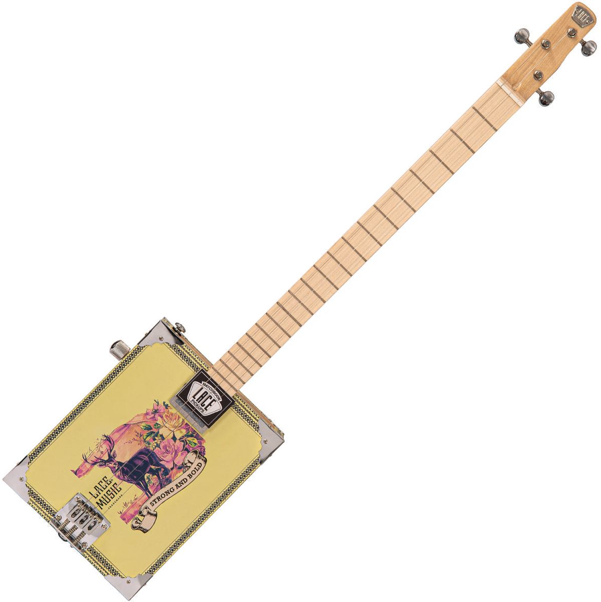Lace Electric Cigar Box Guitar - Deer Crossing - 3 String