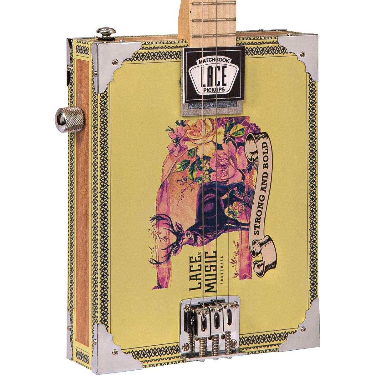 Lace Electric Cigar Box Guitar - Deer Crossing - 3 String