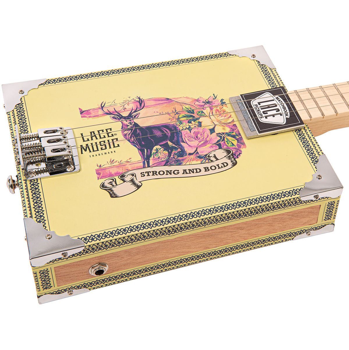 Lace Electric Cigar Box Guitar - Deer Crossing - 3 String