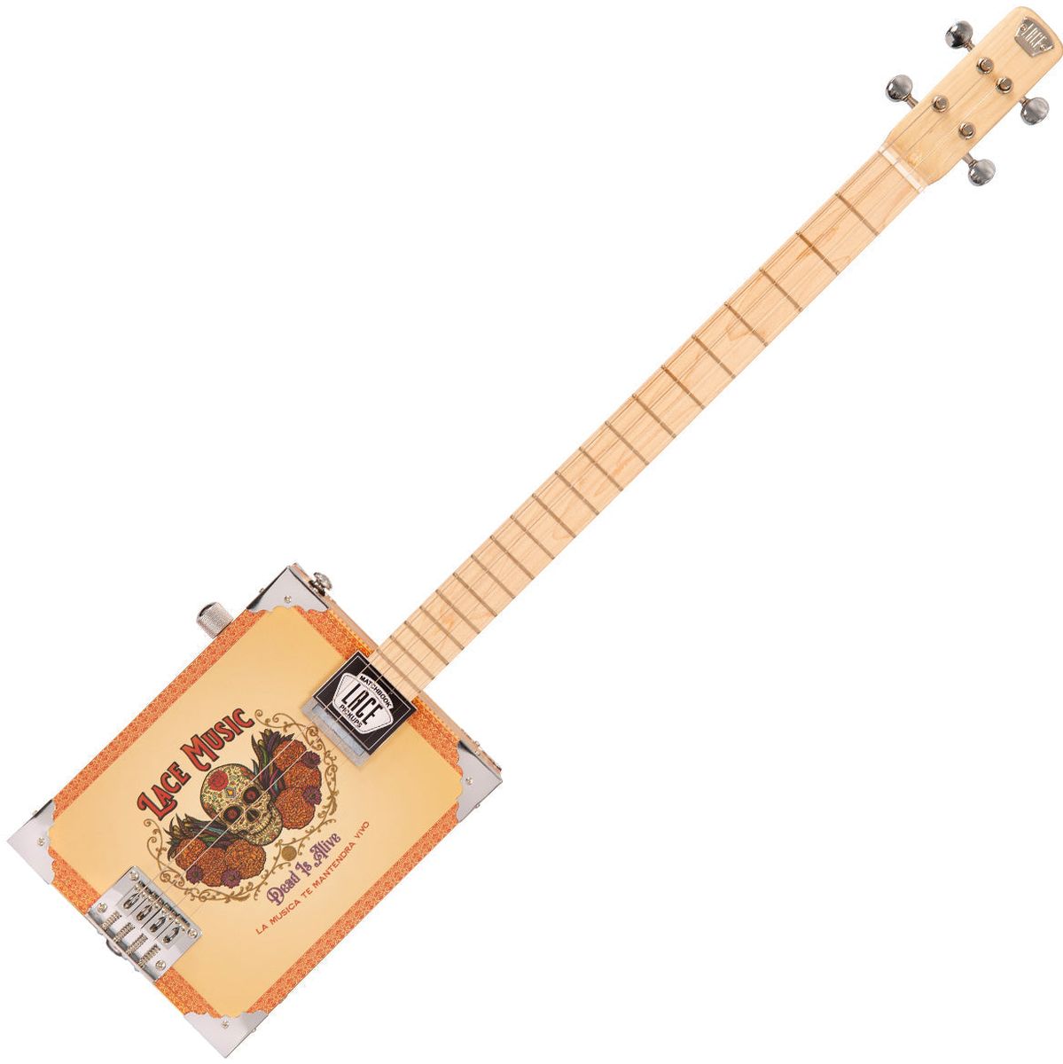 Lace Electric Cigar Box Guitar - Dead IS Alive - 4 String