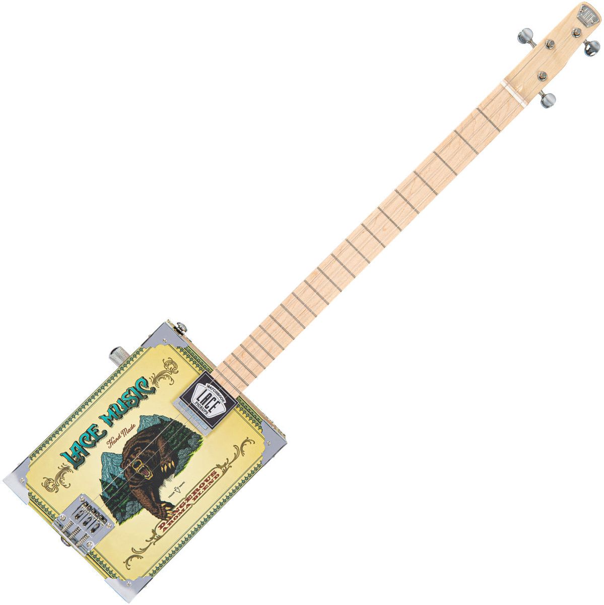 Lace Electric Cigar Box Guitar - Grizzly - 3 String