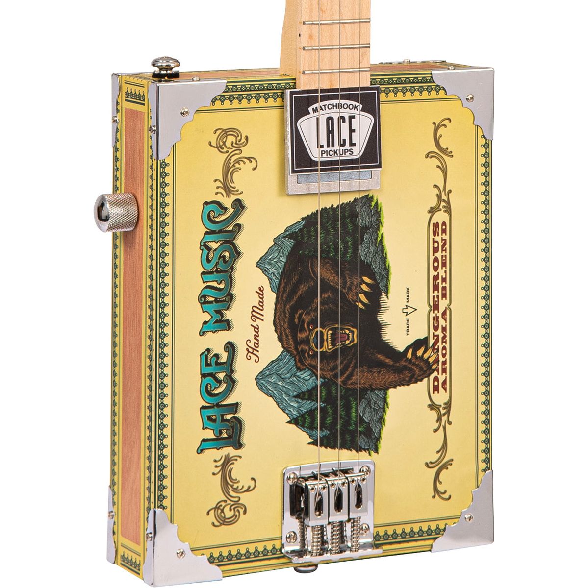 Lace Electric Cigar Box Guitar - Grizzly - 3 String
