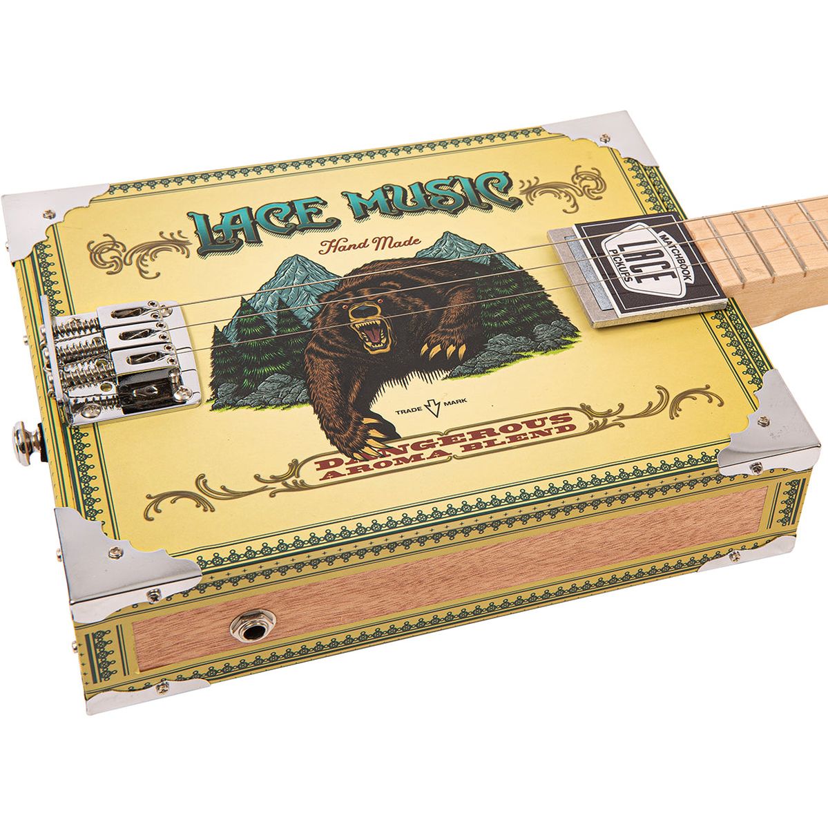 Lace Electric Cigar Box Guitar - Grizzly - 3 String