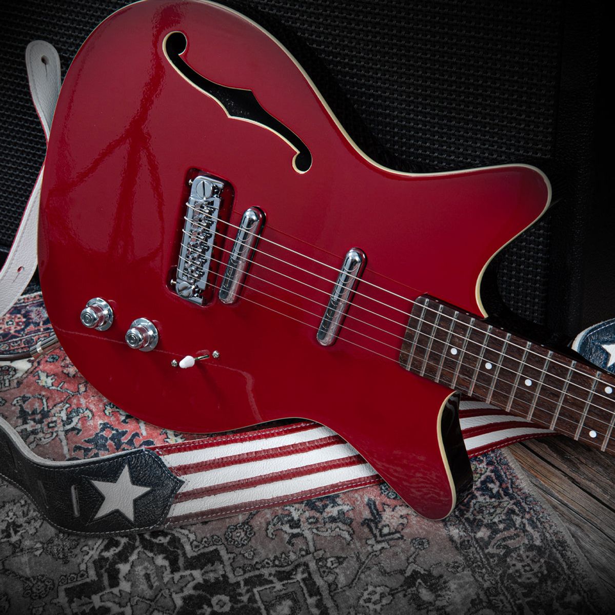 Danelectro Fifty Niner Guitar - Red Top Elektrische gitaar