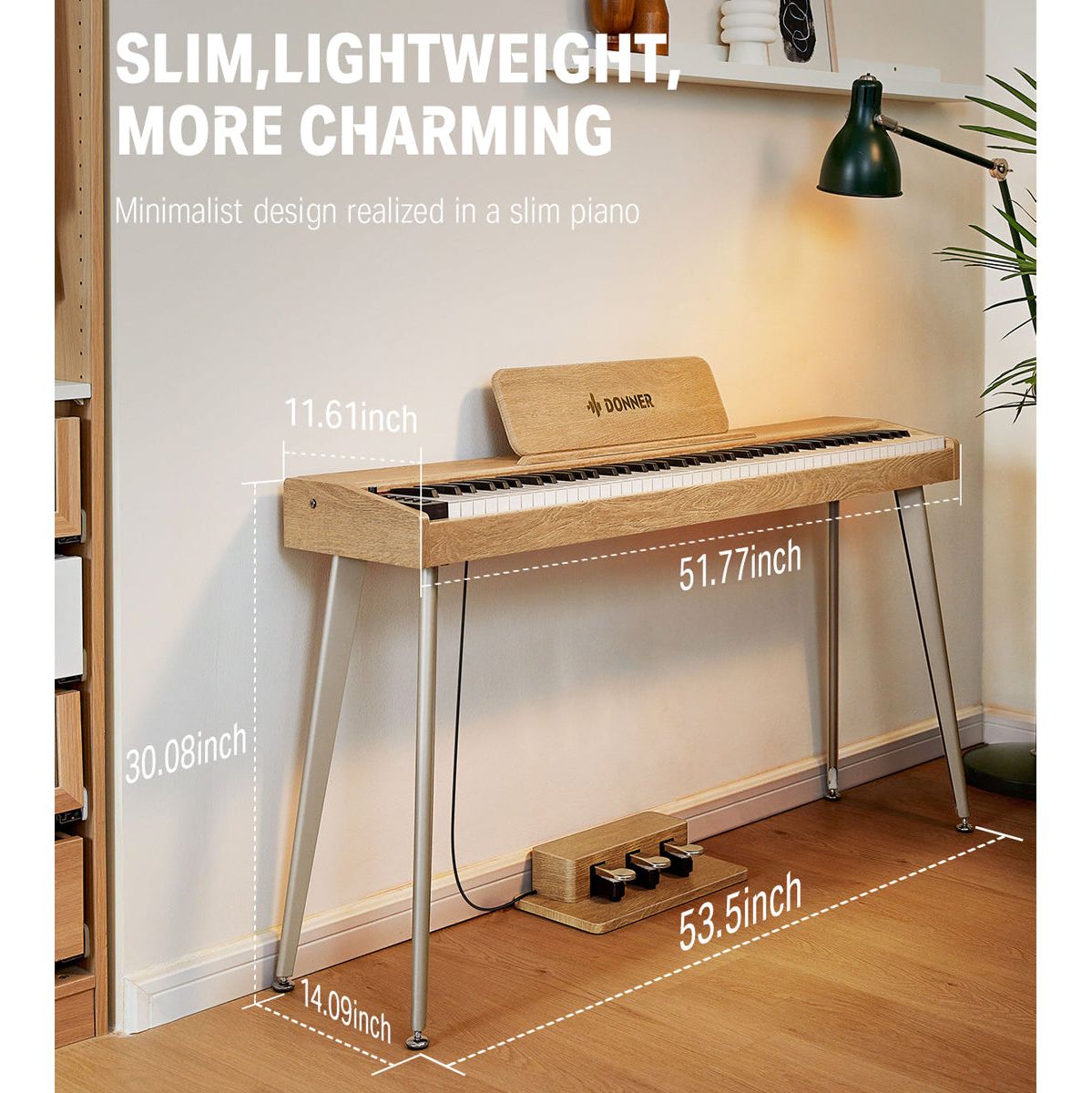 DONNER Semi-Weighted Upright Digital Piano