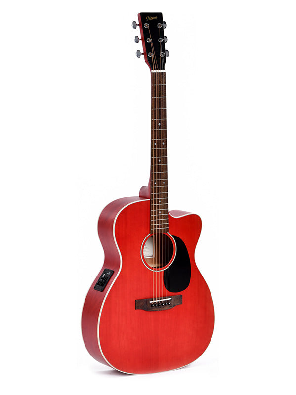 Ditson by Sigma 10 Series - OM, Westerngitaar - Tranclucent Dark Red