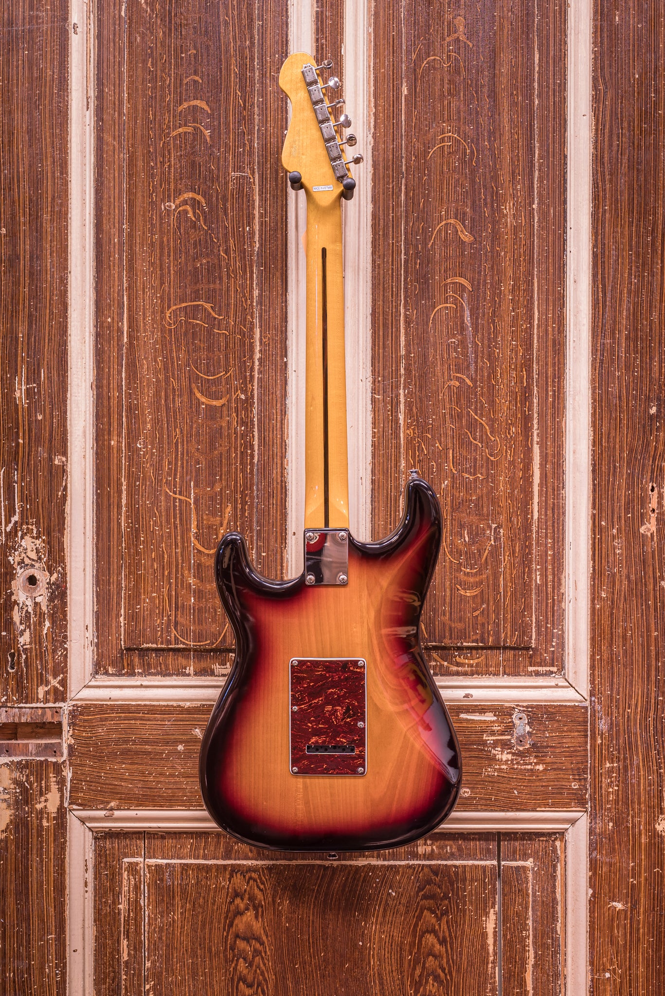 Vintage V6 Sunset Sunburst Strat Maple Elektrische gitaar