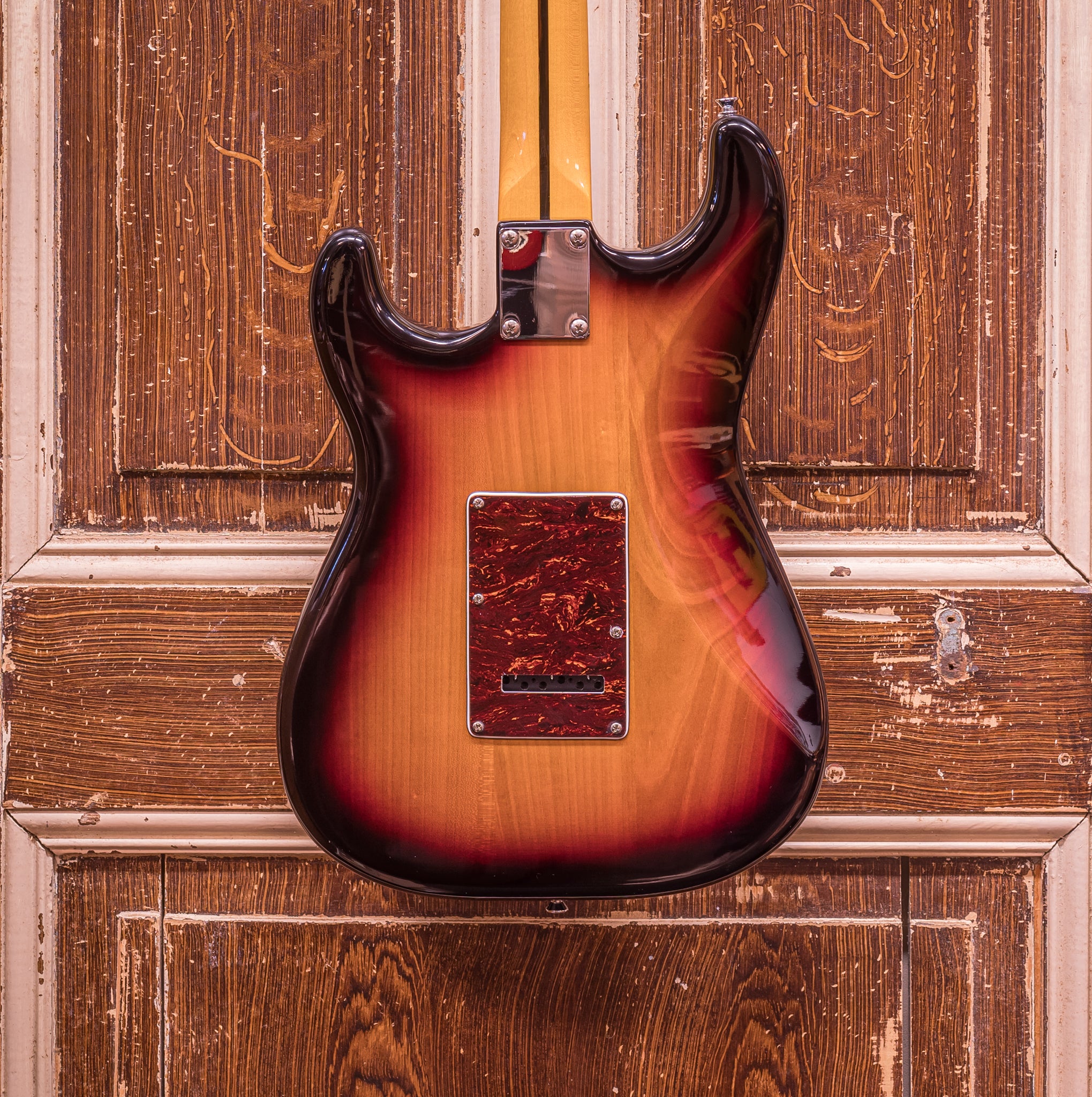 Vintage V6 Sunset Sunburst Strat Maple Elektrische gitaar