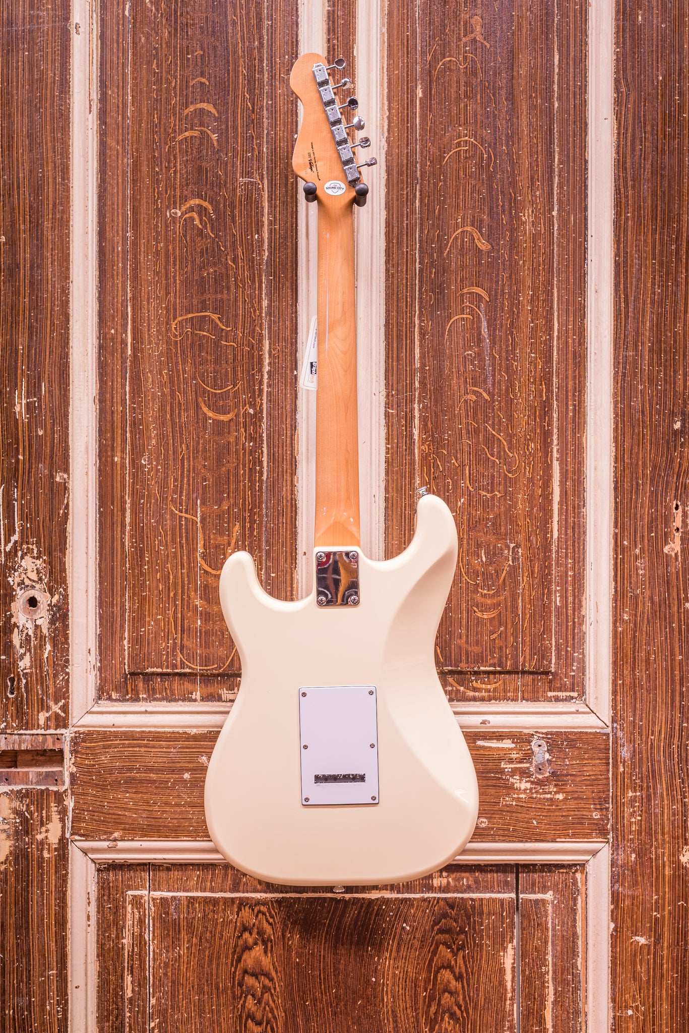 Vintage V6 Vintage White Elektrische Gitaar