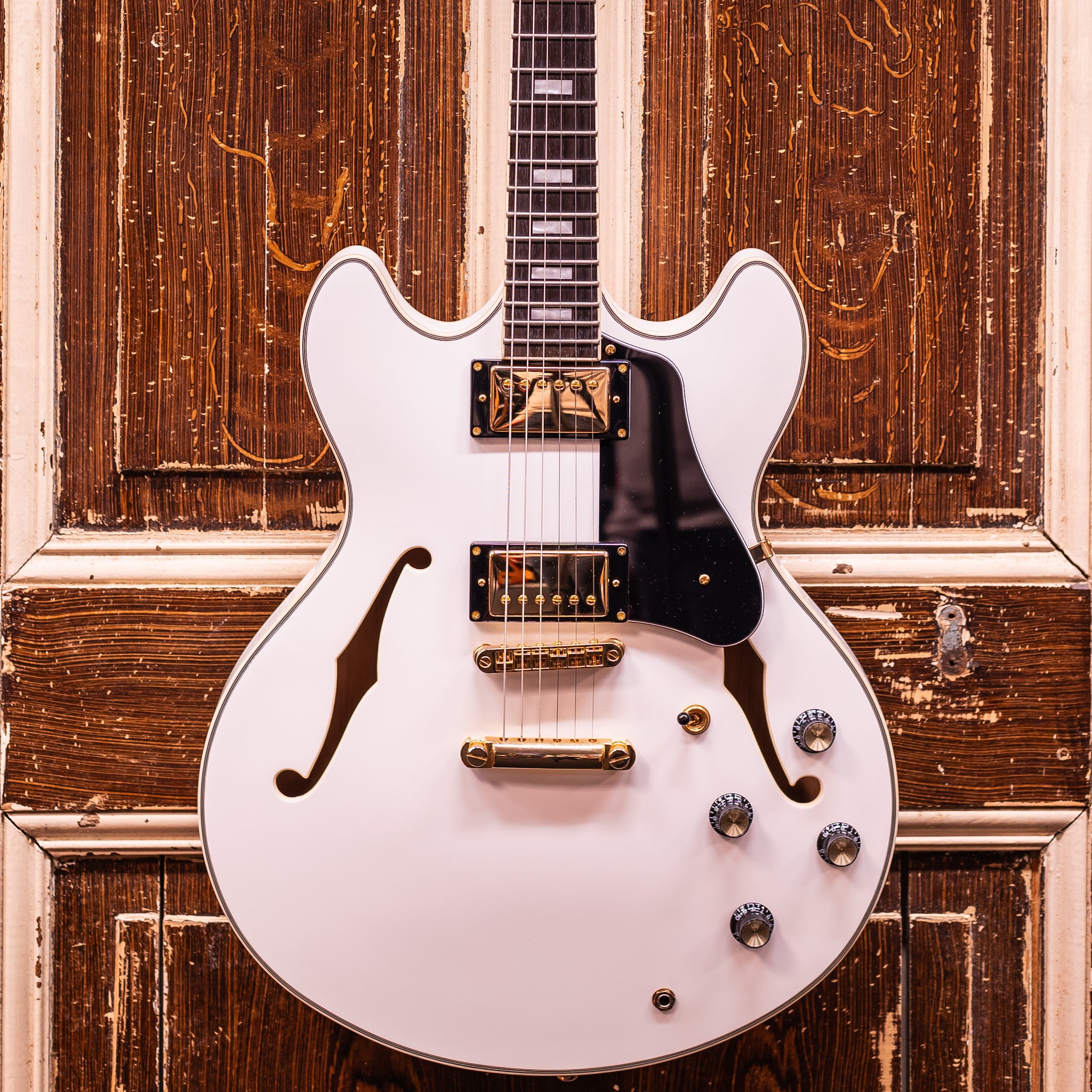 Sire Guitars H7 WH White Archtop Elektrische Gitaar (occasion)