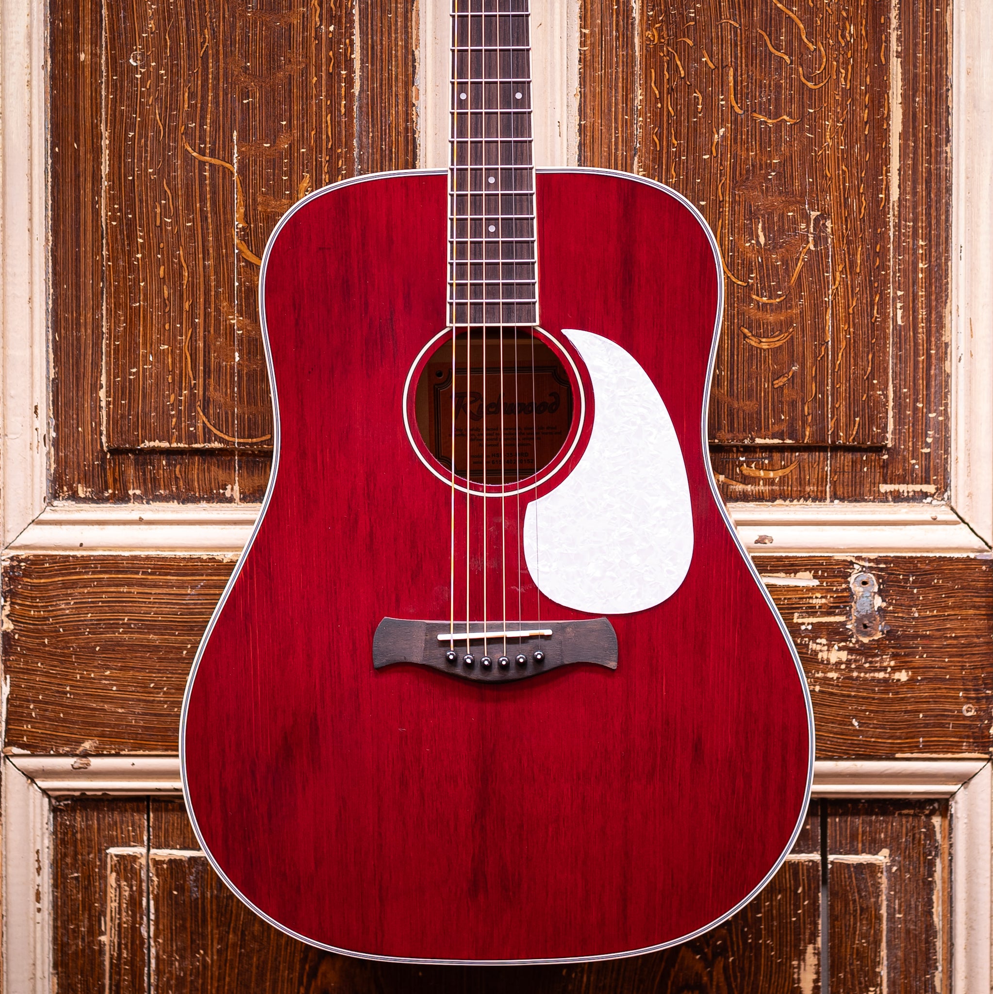Richwood HSD-35-MRD, Matt Trans Red, Heritage Series Dreadnought Westerngitaar