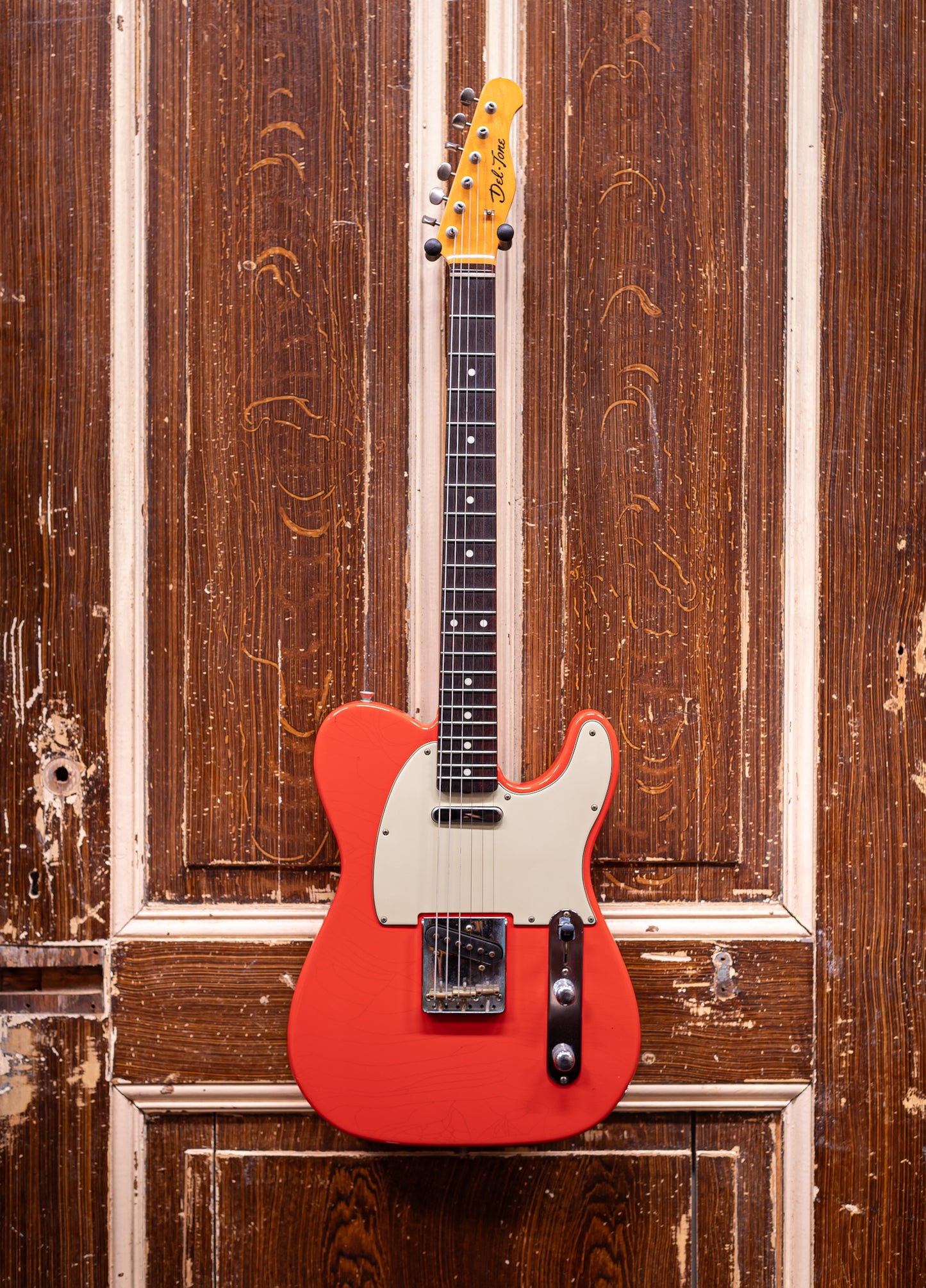 Del-Tone 60's T-Style Fiesta Red Elektrische gitaar