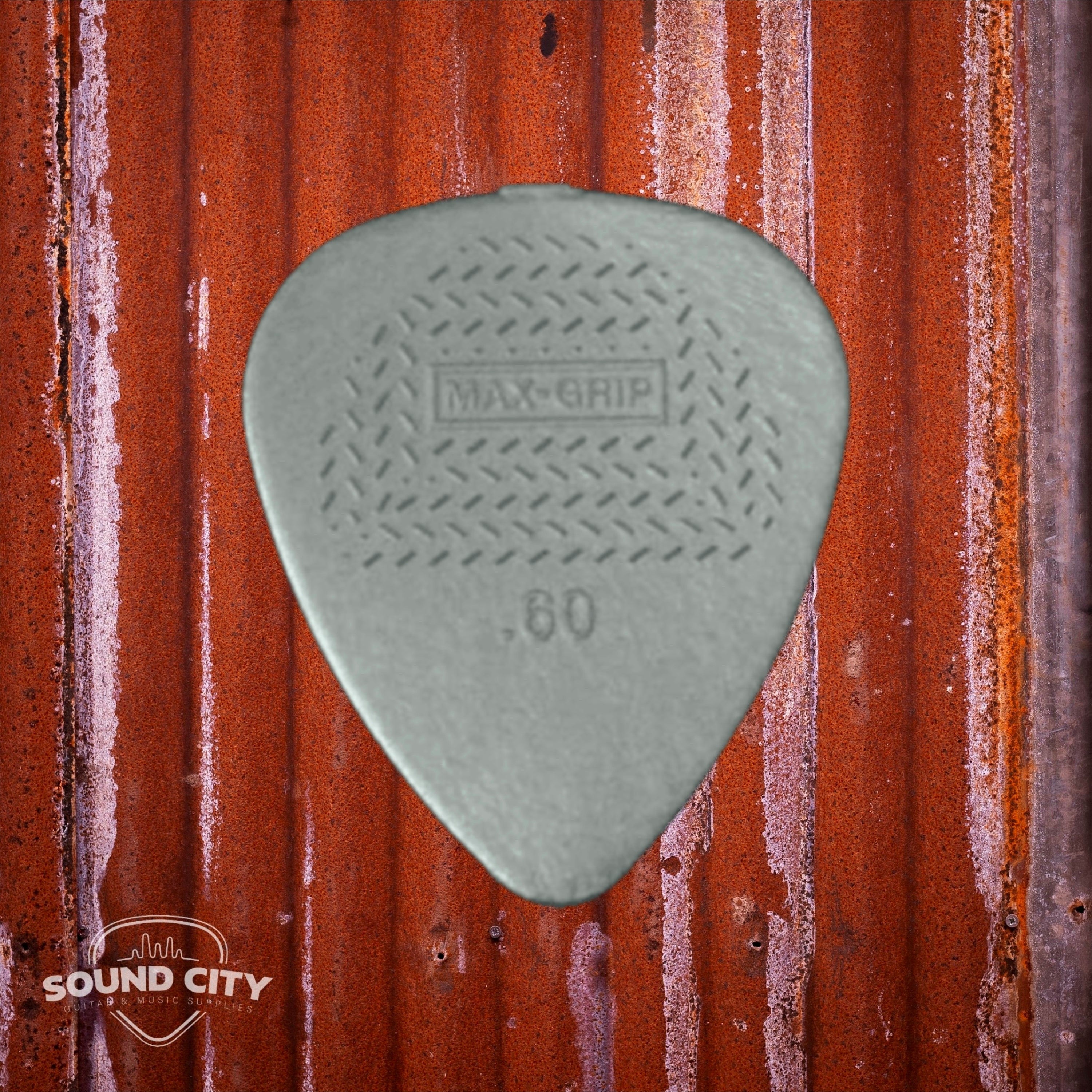 Dunlop Plectrum Max Grip Nylon 0.60mm Grijs