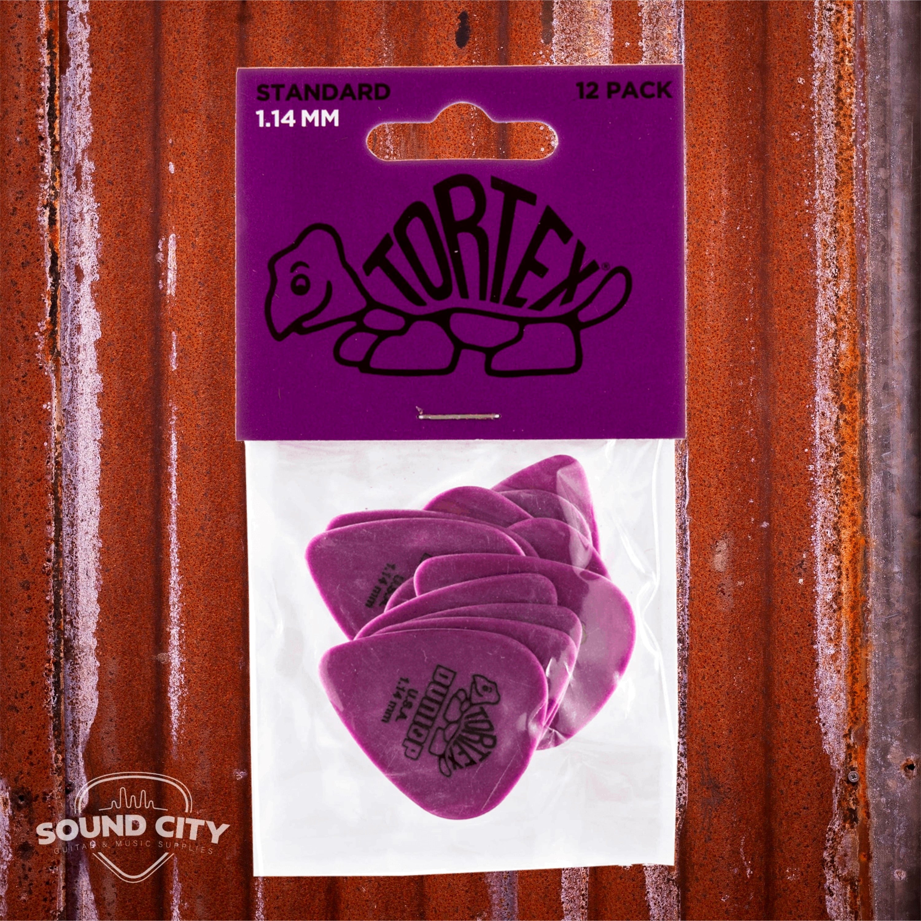 Dunlop Plectrum Tortex Standaard 1.14mm Violet 12PACK