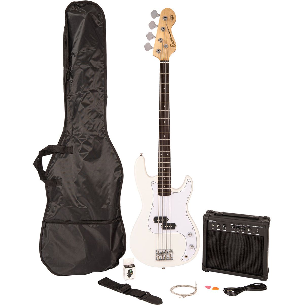 Encore E40 Blaster Basgitaar Pack - Vintage White