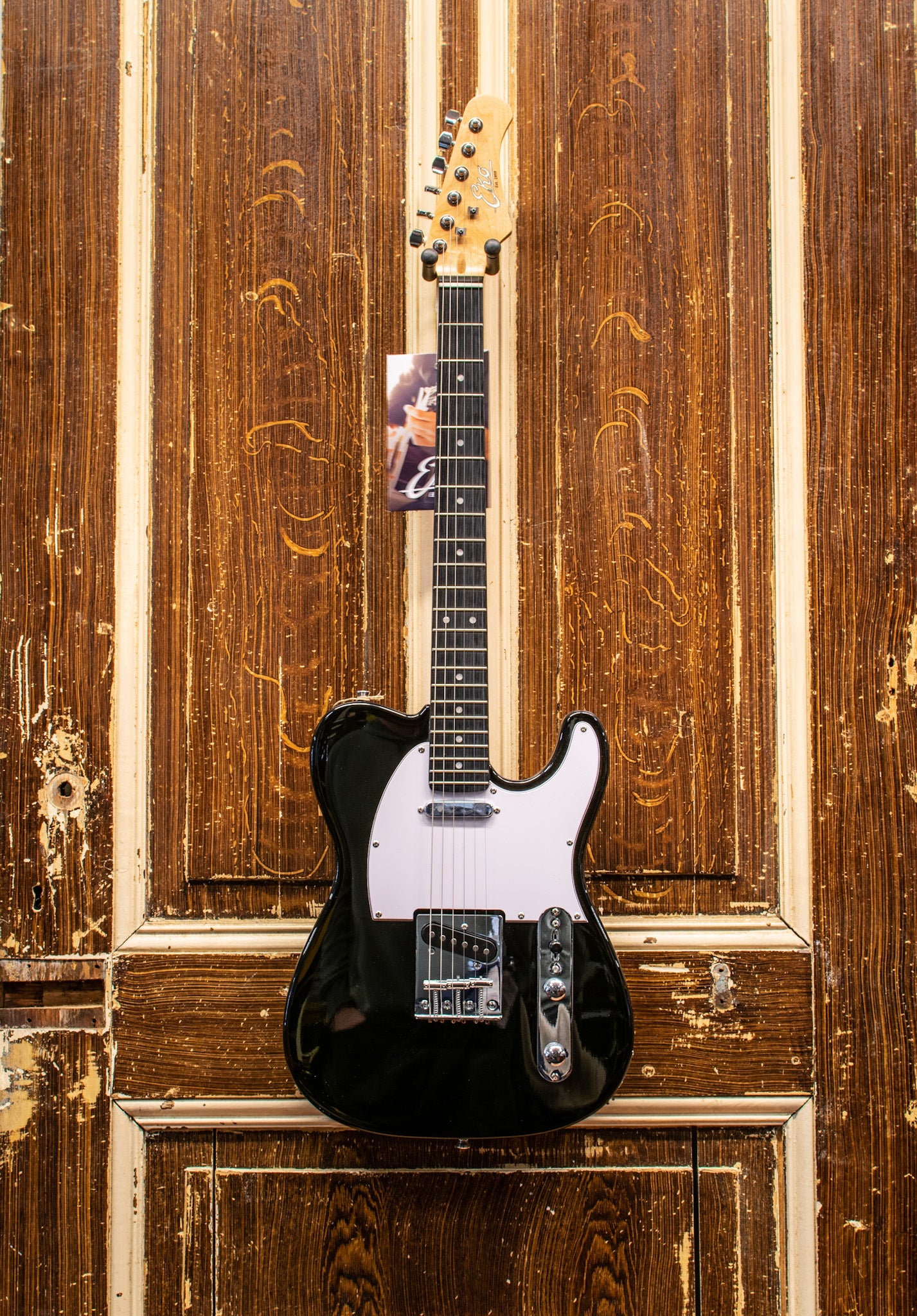 Eko VT380-BLK Starter Telecaster Black Elektrische Gitaar