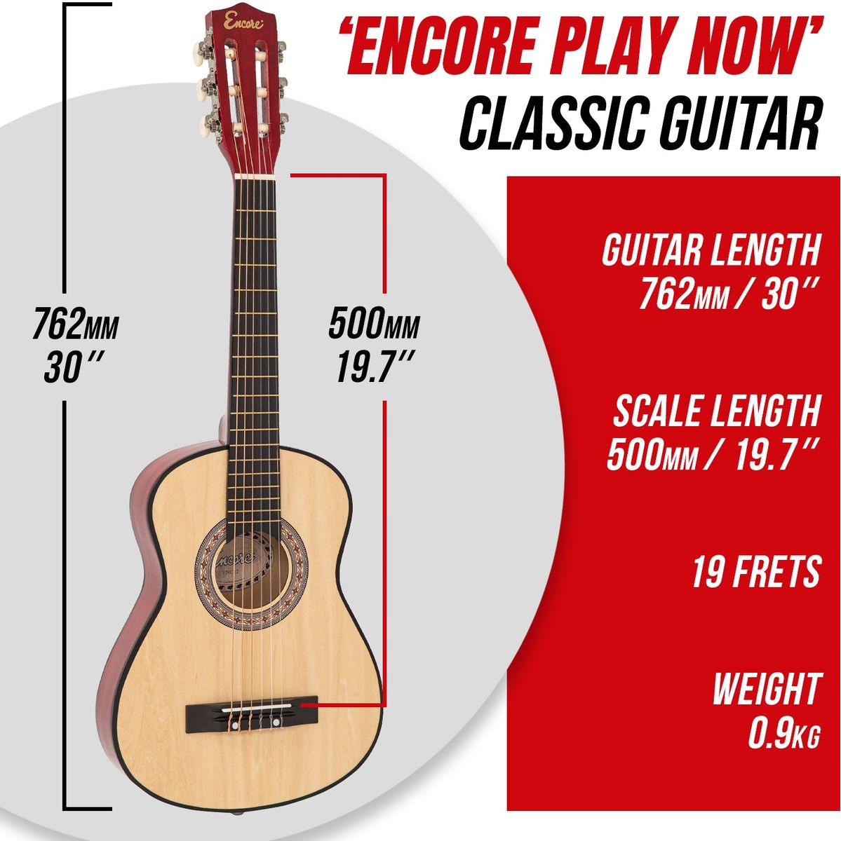 Encore 12 Size Klassieke gitaar