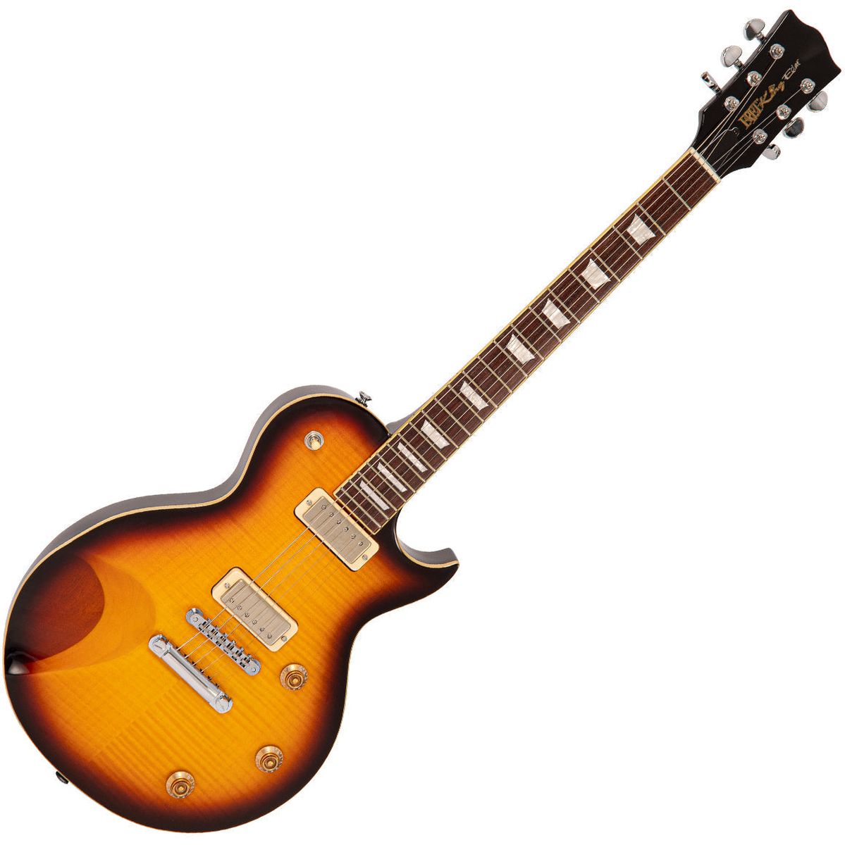 Fret-King Eclat Custom Guitar - Flamed Tobacco Sunburst Elektrische gitaar