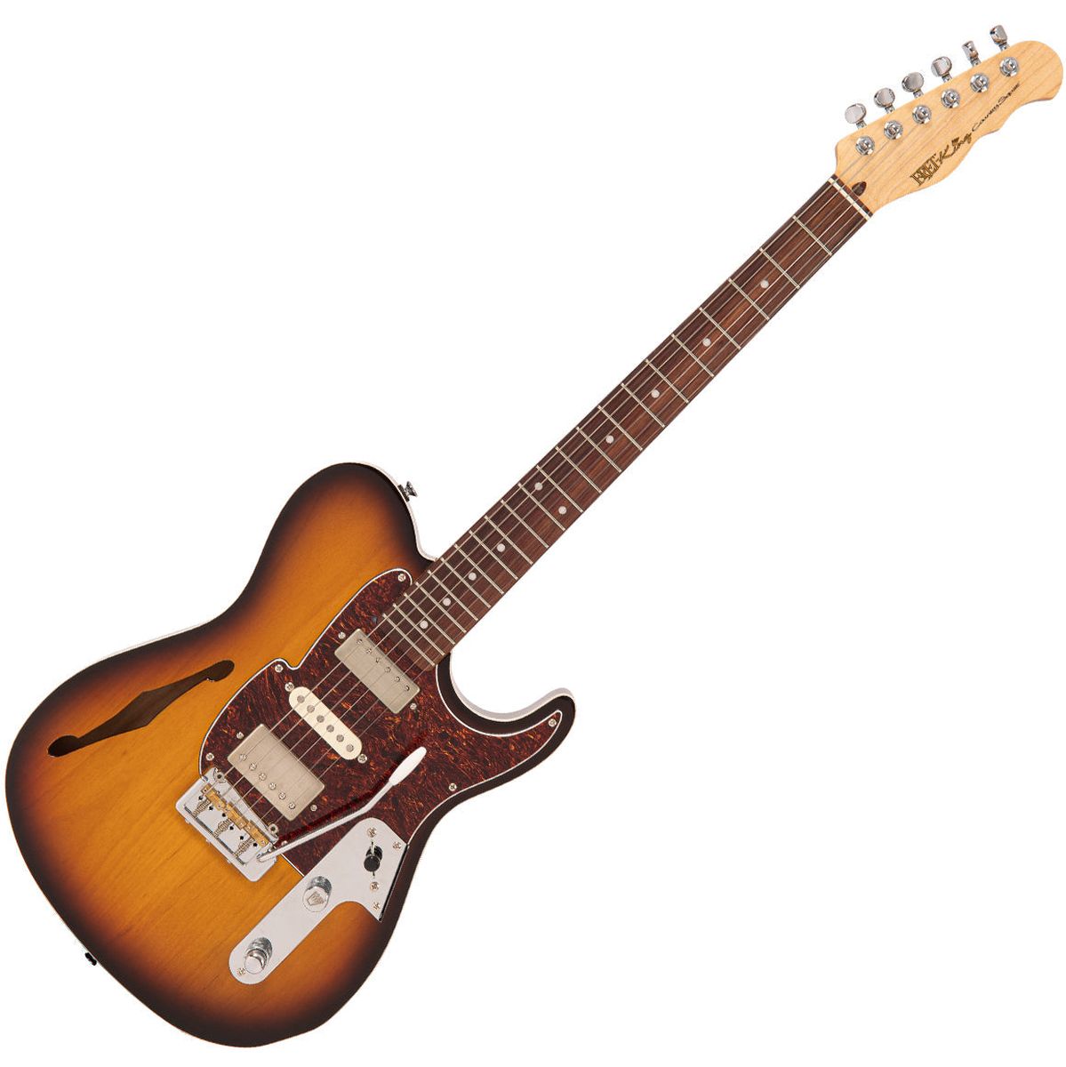 Fret-King Country Squire Semitone Deluxe - Original Classic Burst Elektrische gitaar