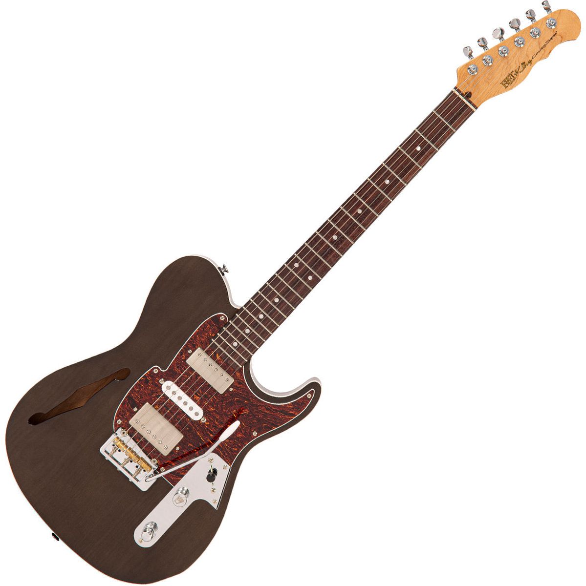 Fret-King Country Squire Semitone Deluxe - Thru Black Elektrische gitaar
