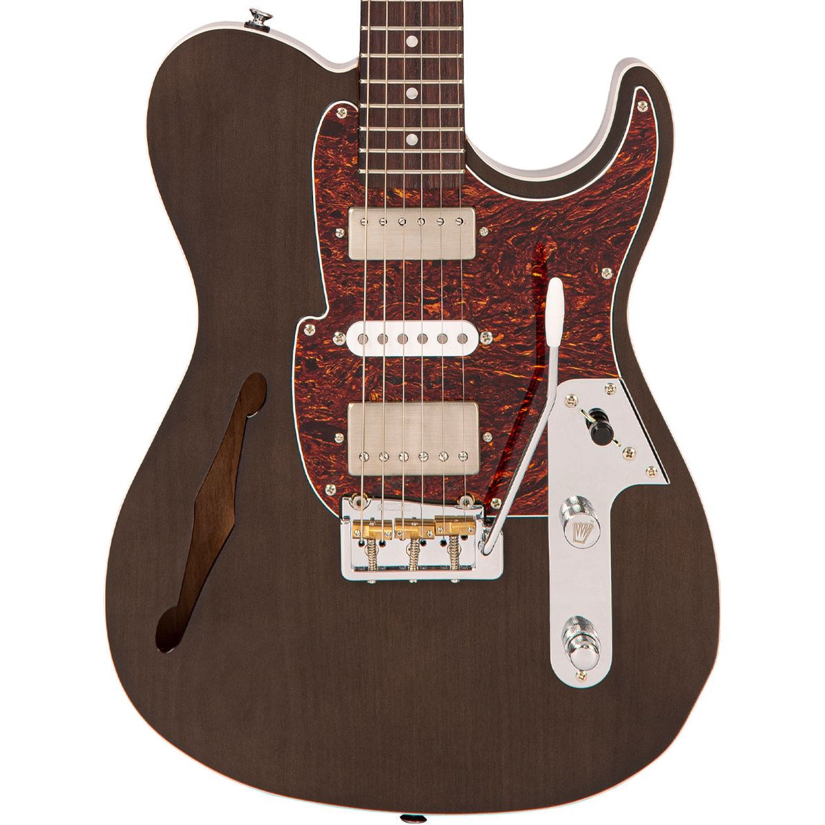 Fret-King Country Squire Semitone Deluxe - Thru Black Elektrische gitaar