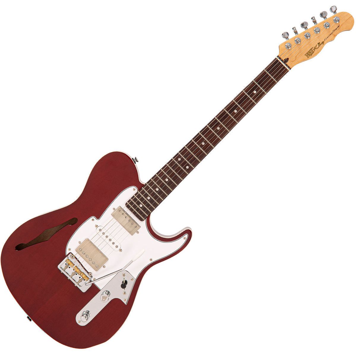 Fret-King Country Squire Semitone Deluxe - Thru Red Elektrische gitaar