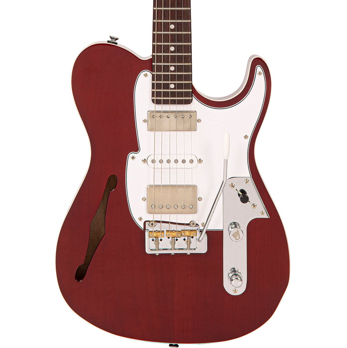 Fret-King Country Squire Semitone Deluxe - Thru Red Elektrische gitaar