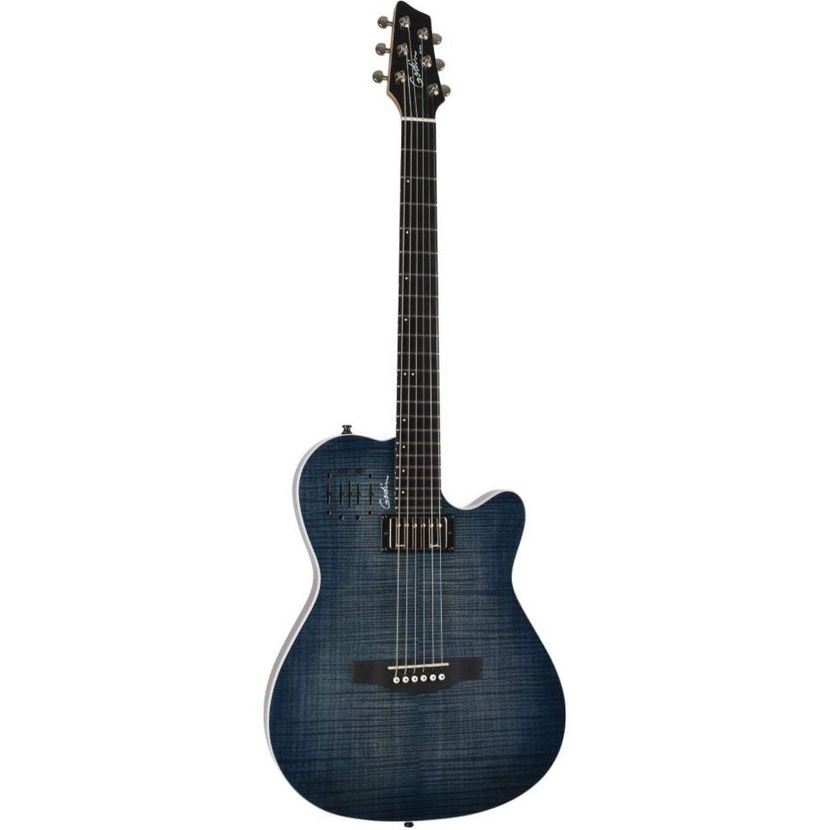 Godin A6 Denim Blue Flame Elektrische gitaar